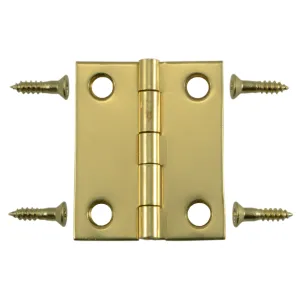 1-1/2" x 1-1/4" Solid Brass Ornamental Hinges (3 pcs.)