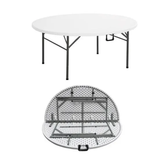 10 Seater Round Folding Trestle Table 1.7m