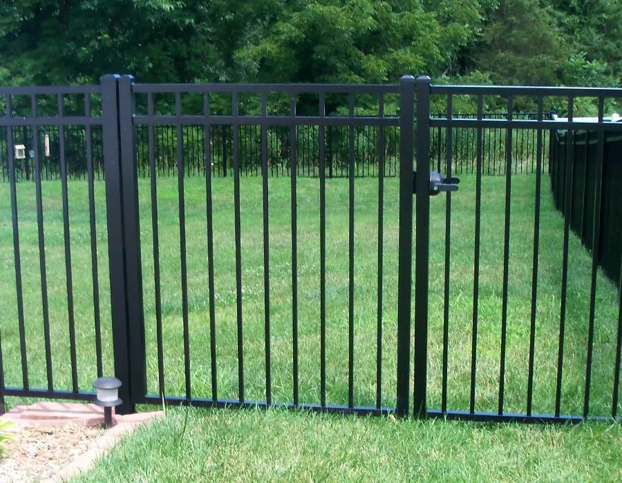 11' Aluminum Ornamental Single Swing Gate - Flat Top Series A - No Arch