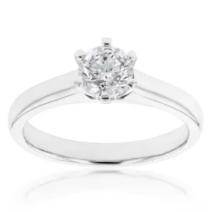 18ct 0.70 Carat DF SI CERTIFIED Diamond Solitaire