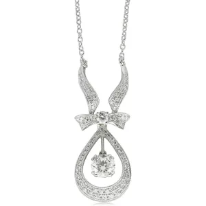 18ct White Gold Diamond Pendant