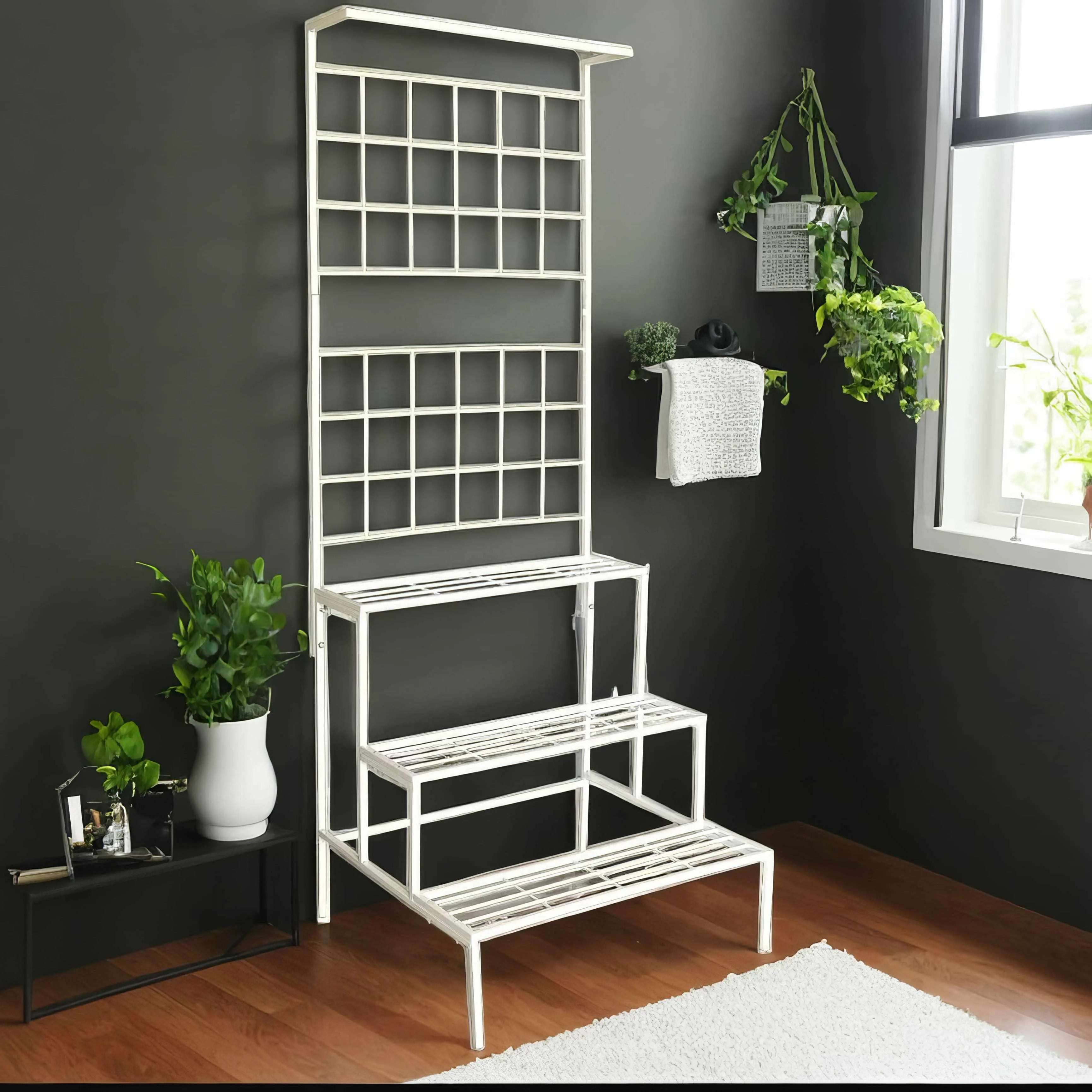 3-Tier Plant Stand Rack, Hanging Flower Pot Holder