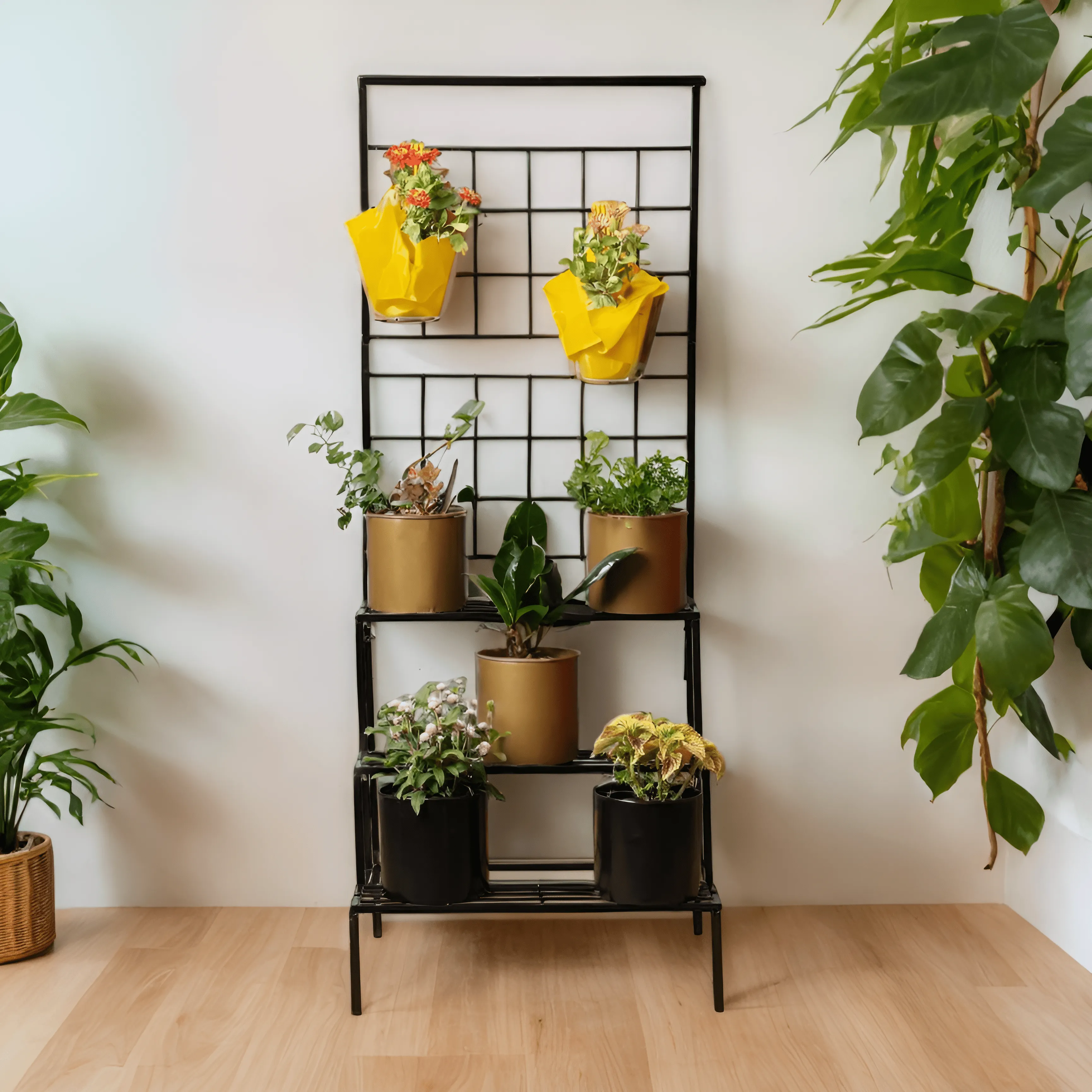 3-Tier Plant Stand Rack, Hanging Flower Pot Holder