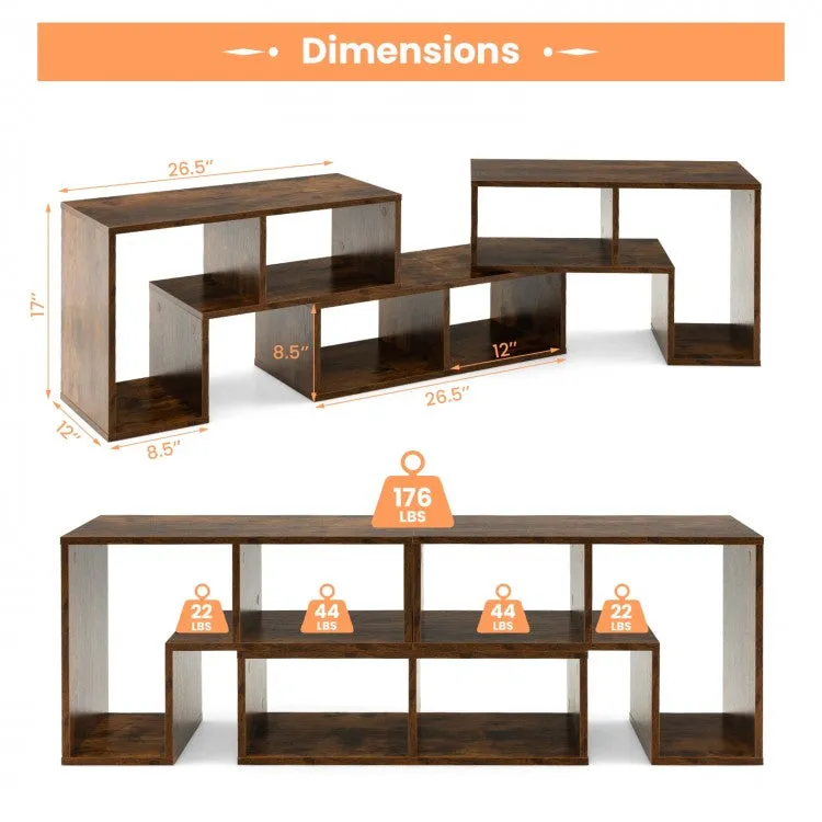 3Pc Console TV Stand - Brown