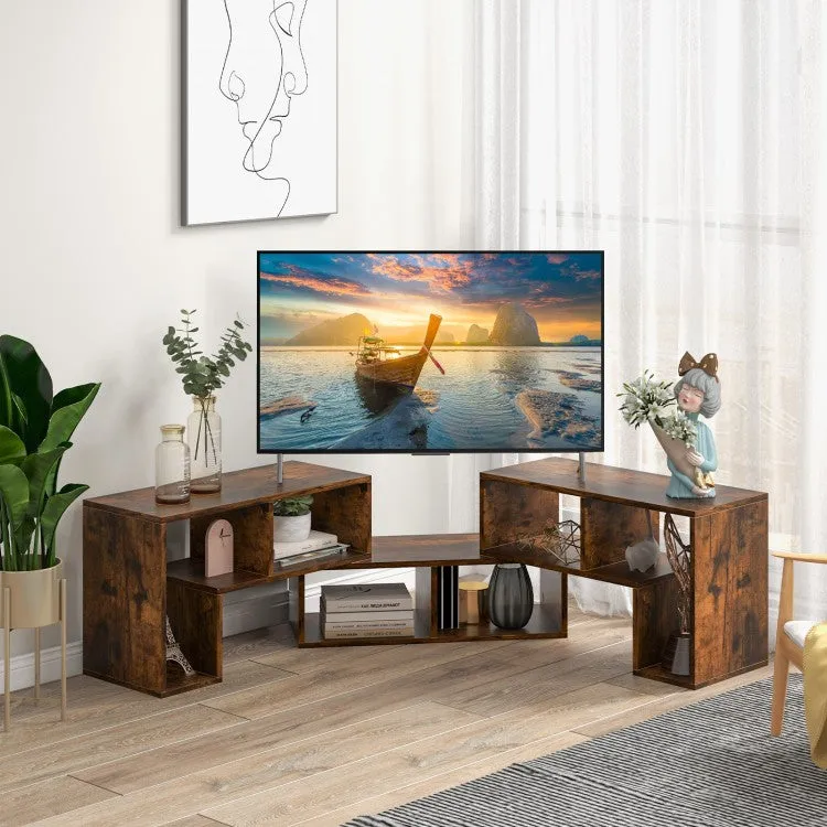 3Pc Console TV Stand - Brown