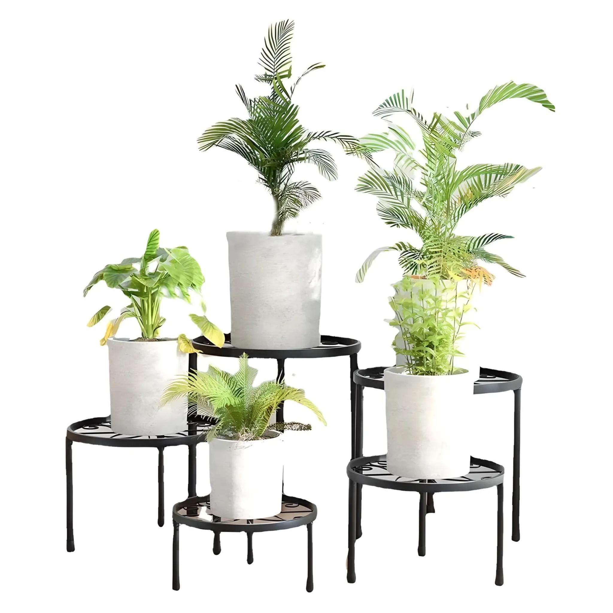 5-Piece Rust-Proof Metal Plant Holder