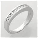 .50 Carat Total Channel Set Round Cubic Zirconia Wedding Band 14K White Gold