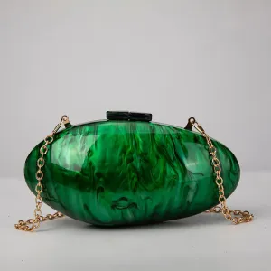 A Shell Acrylic Mini Clutch Bag