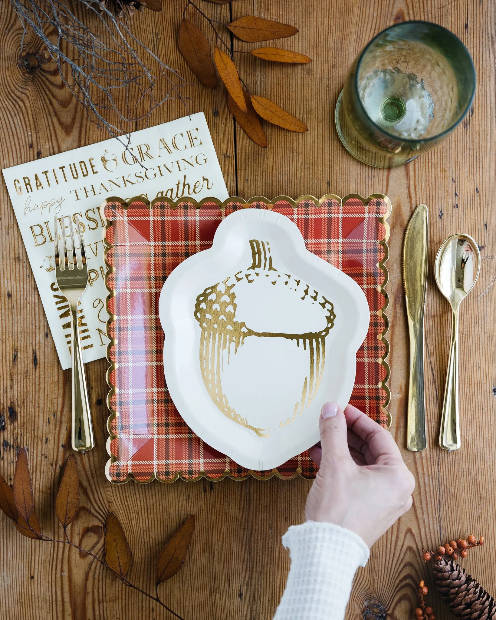 Acorn Shaped Paper Plate