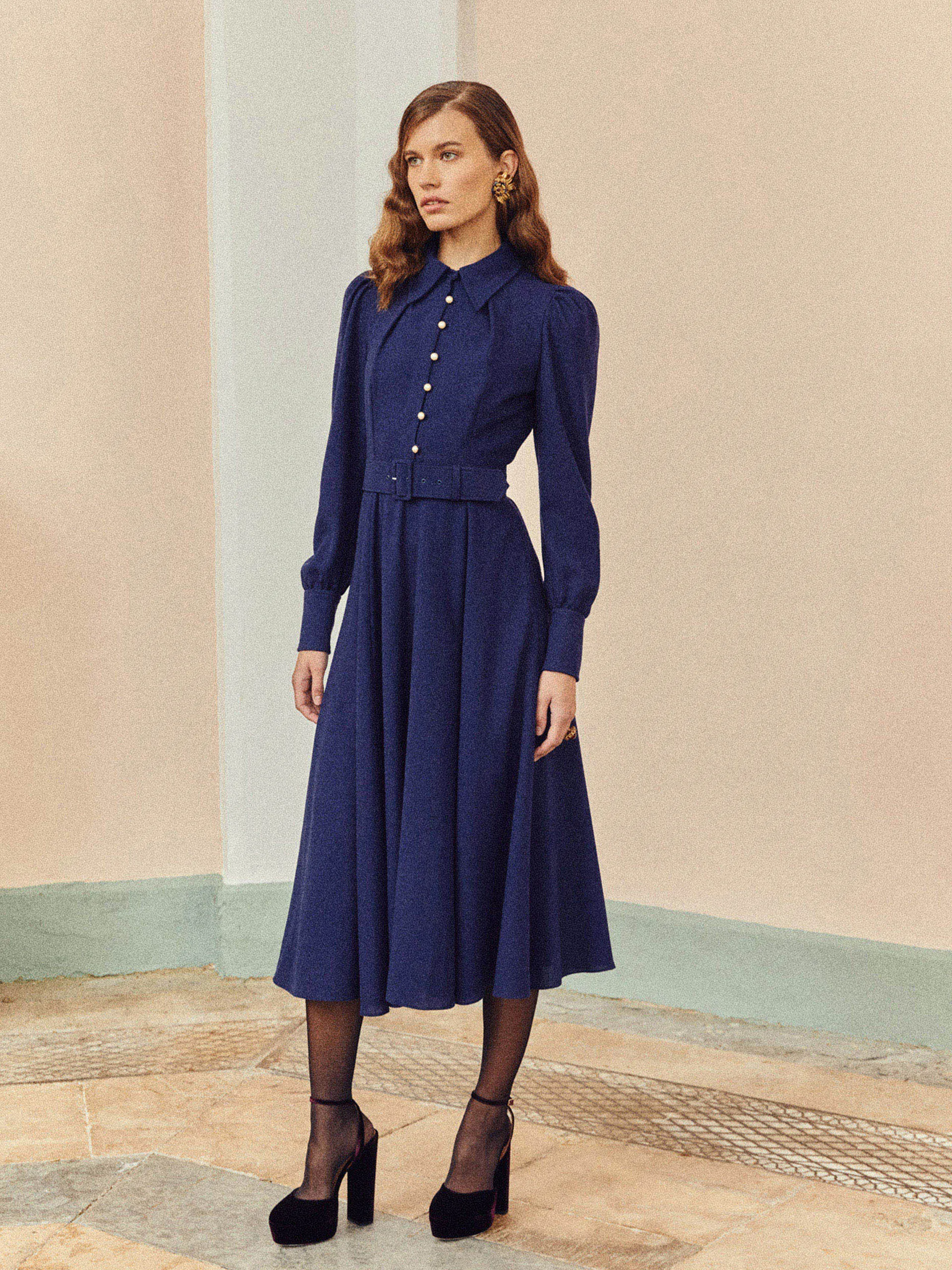 Ahana Navy Dress