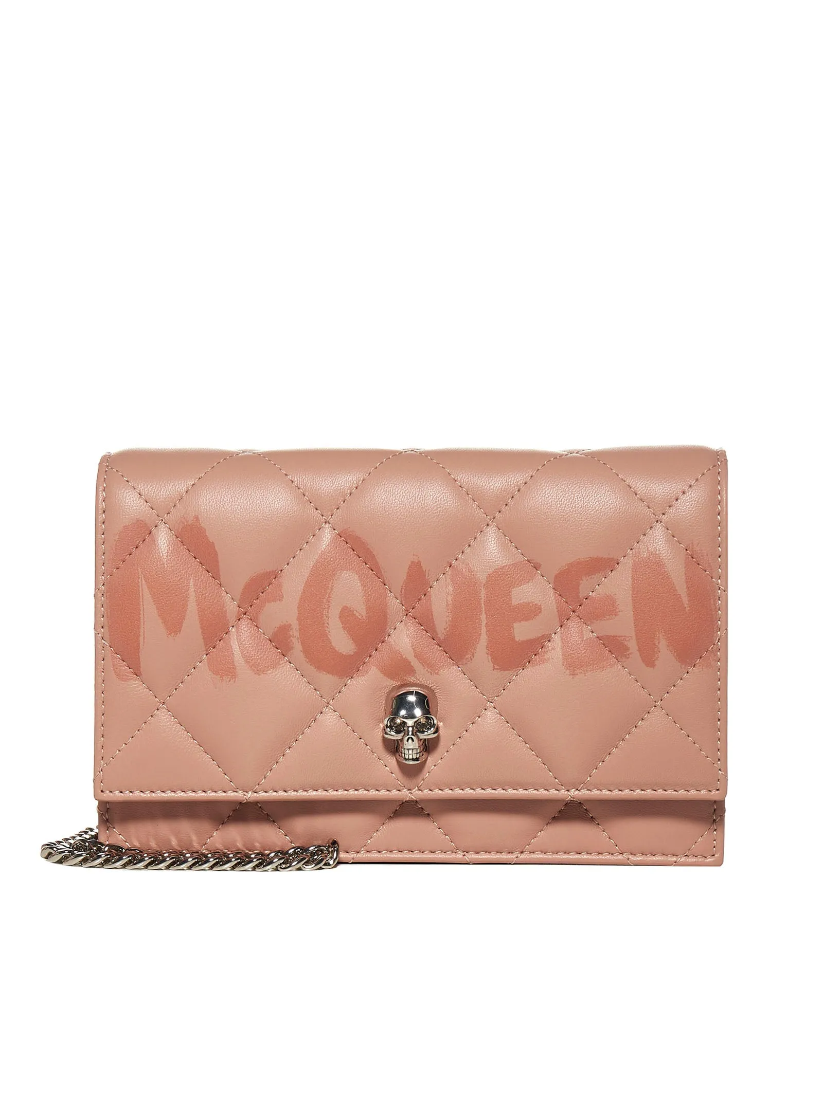 Alexander McQueen Logo Print Quilt Shoulder Bag