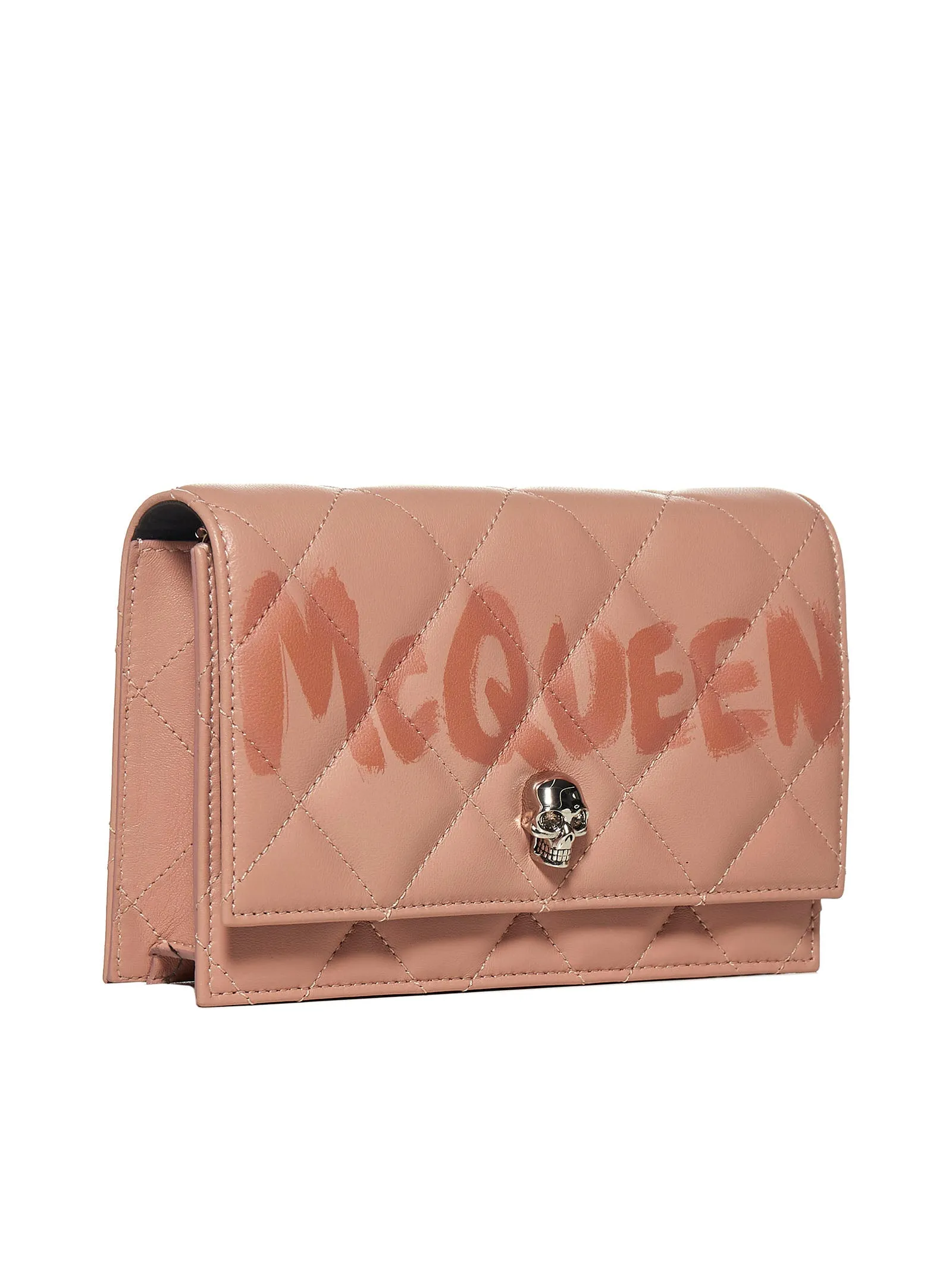 Alexander McQueen Logo Print Quilt Shoulder Bag