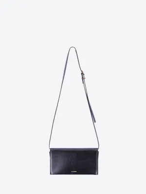 All-day buckle leather bag