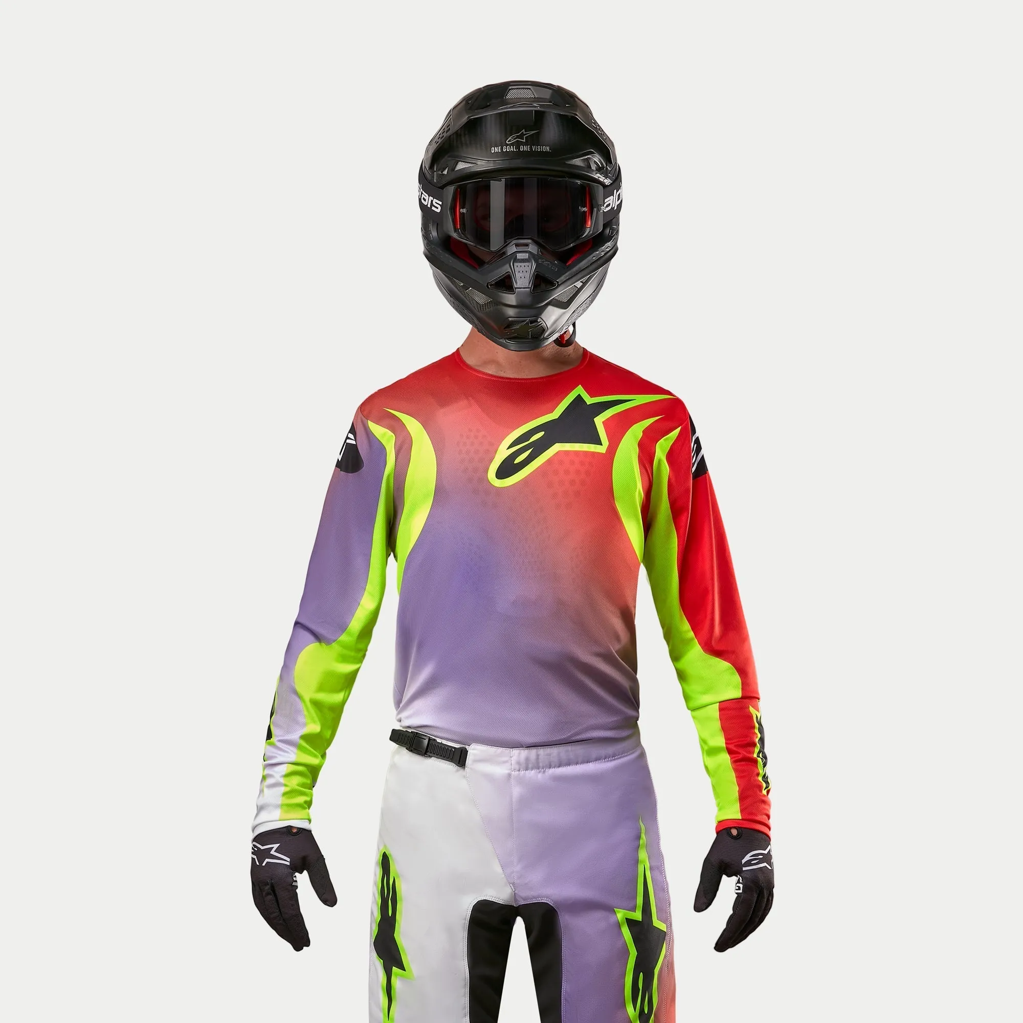 ALPINESTARS 2024 FLUID LUCENT JERSEY - WHITE NEON-RED FLURO YELLOW