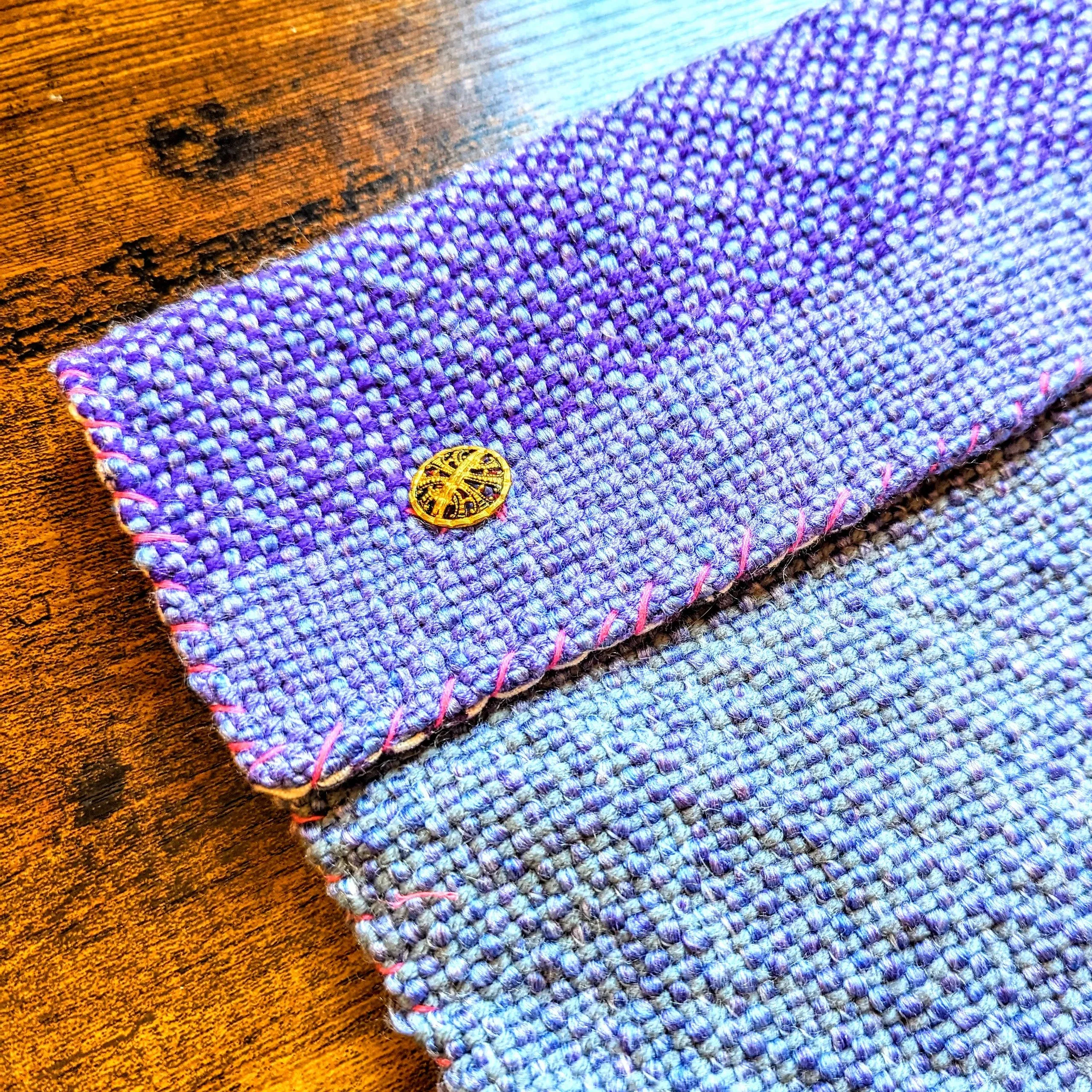 Amethyst Vintage Brass Button Ipad Sleeve