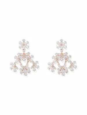 Ann Crystal Flower Drop Earrings