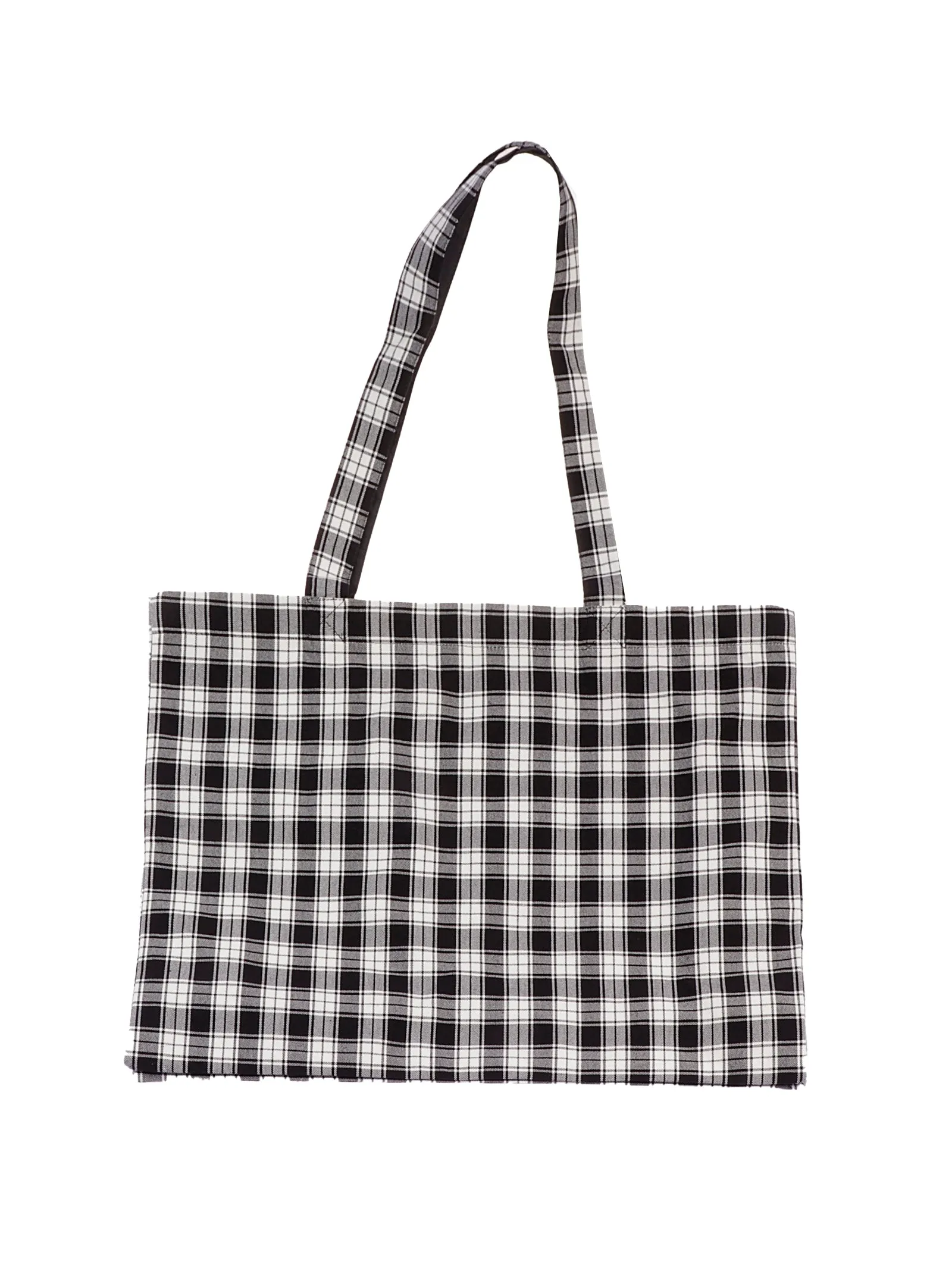 A.P.C. Check Open Top Reversible Tote Bag