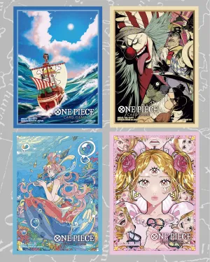 BANDAI ONE PIECE CARD GAME - OFFICIAL CARD SLEEVE LIMITED EDITION 4 Pcs SET