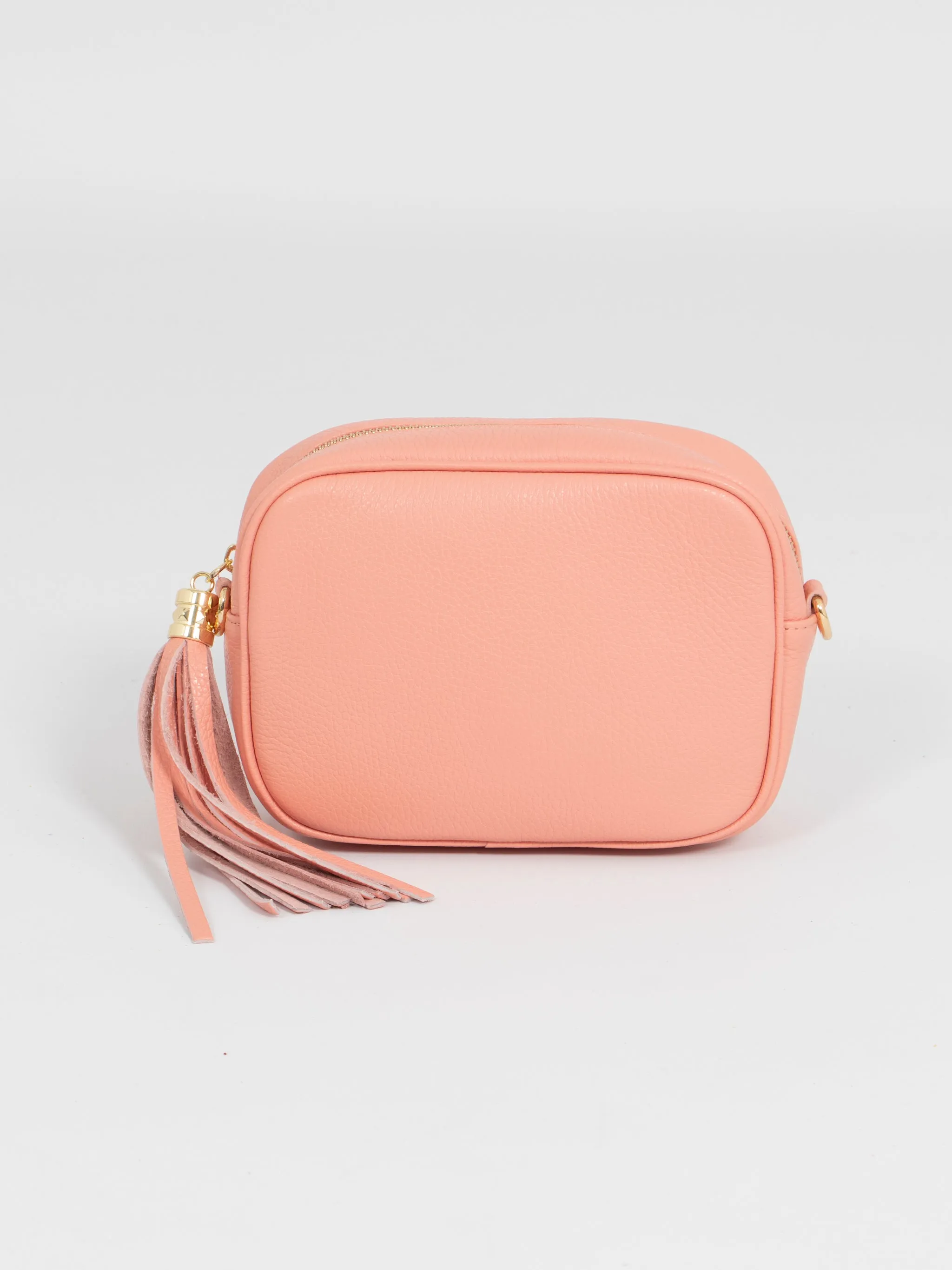 Beau - Italian Leather Crossbody Bag - Nude, Pebbled