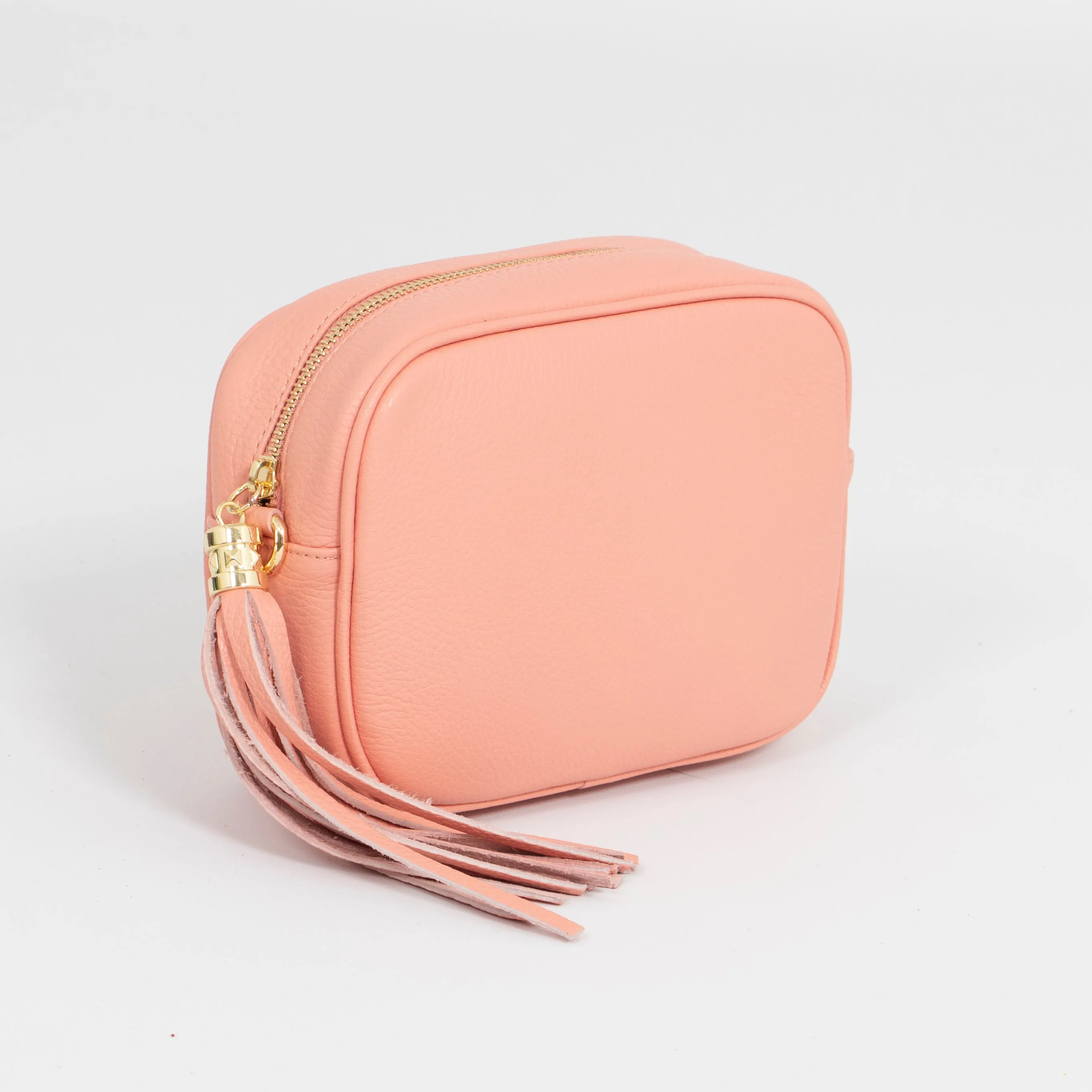 Beau - Italian Leather Crossbody Bag - Nude, Pebbled