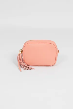 Beau - Italian Leather Crossbody Bag - Nude, Pebbled