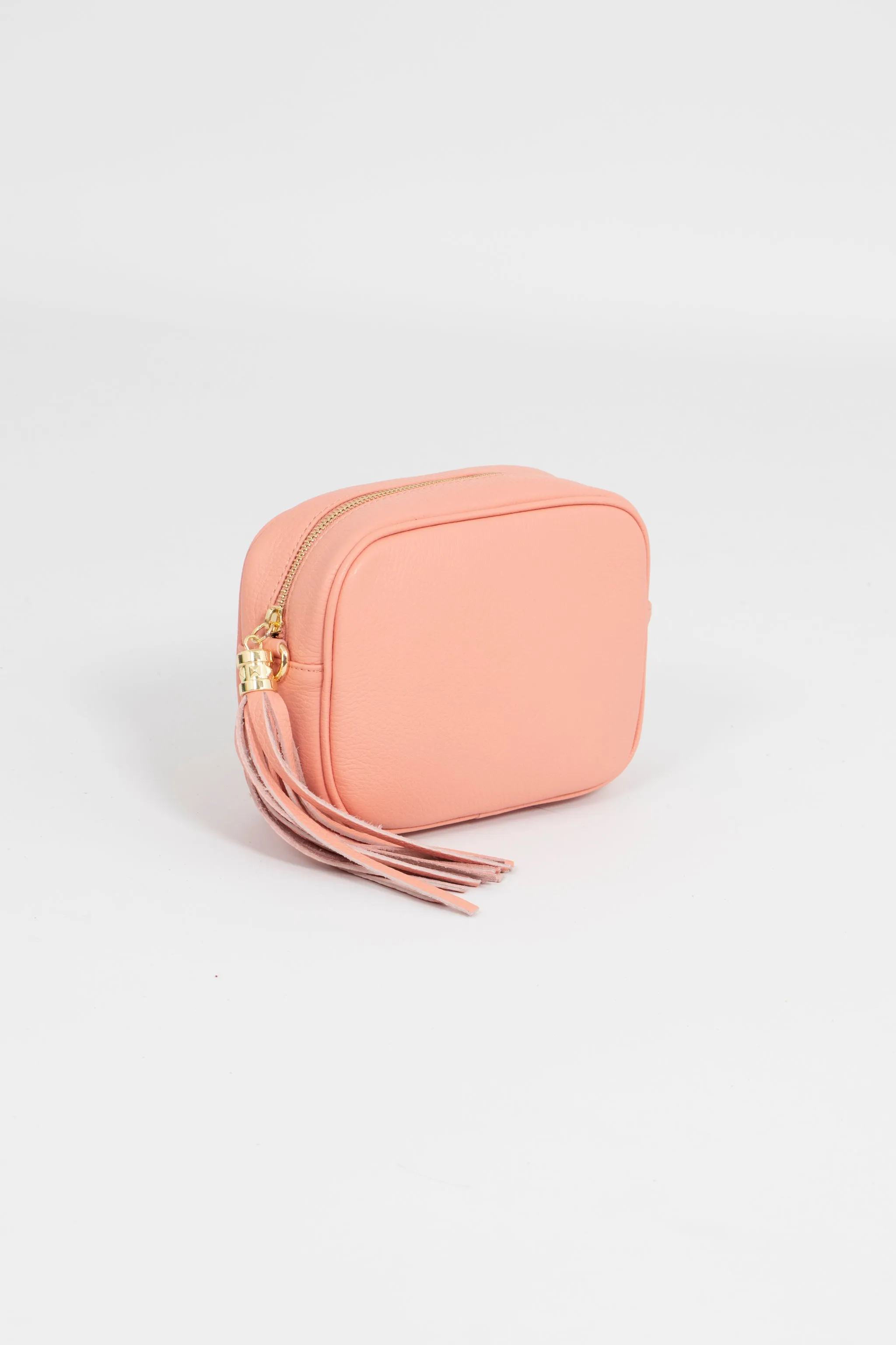 Beau - Italian Leather Crossbody Bag - Nude, Pebbled