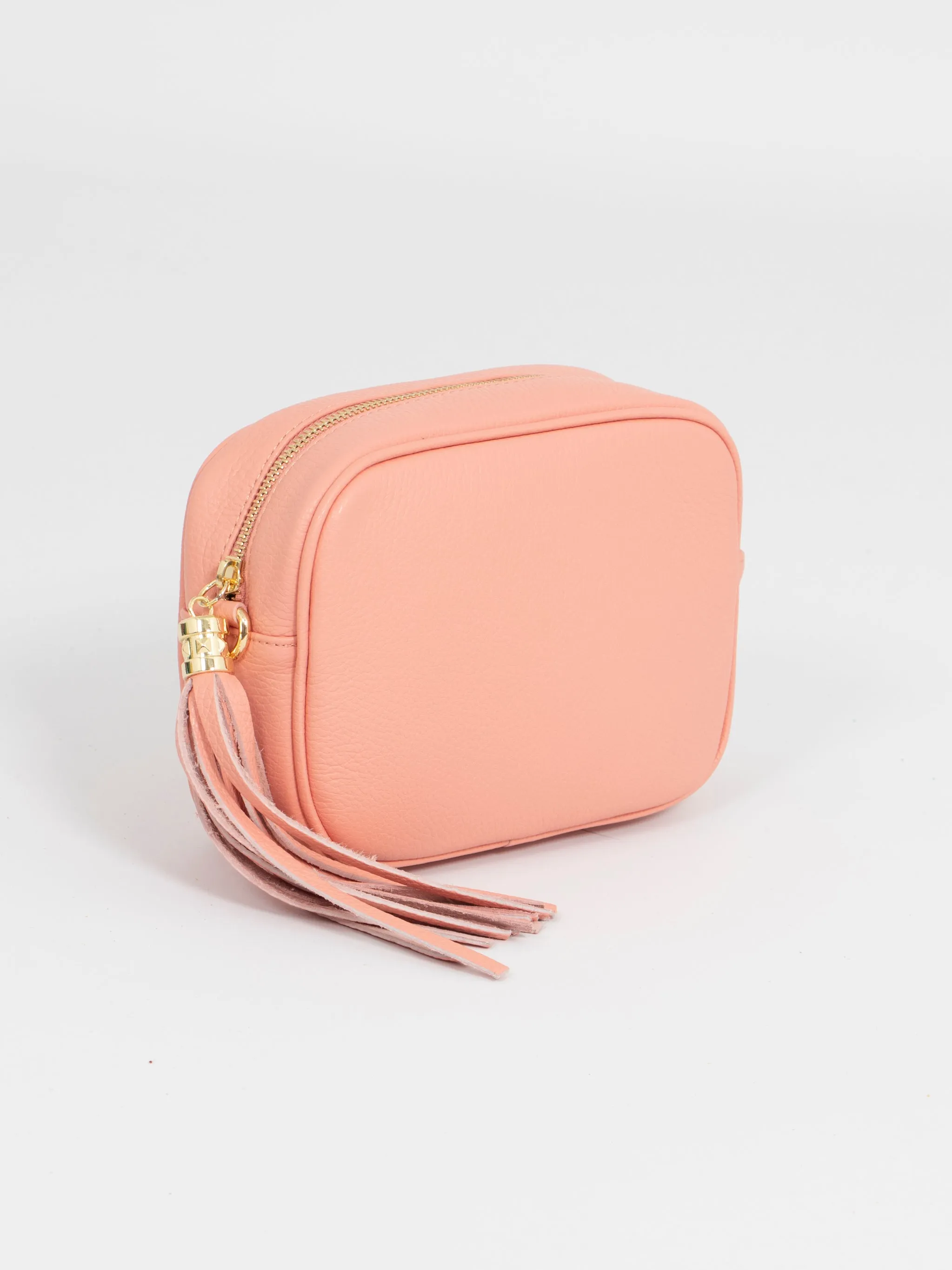 Beau - Italian Leather Crossbody Bag - Nude, Pebbled