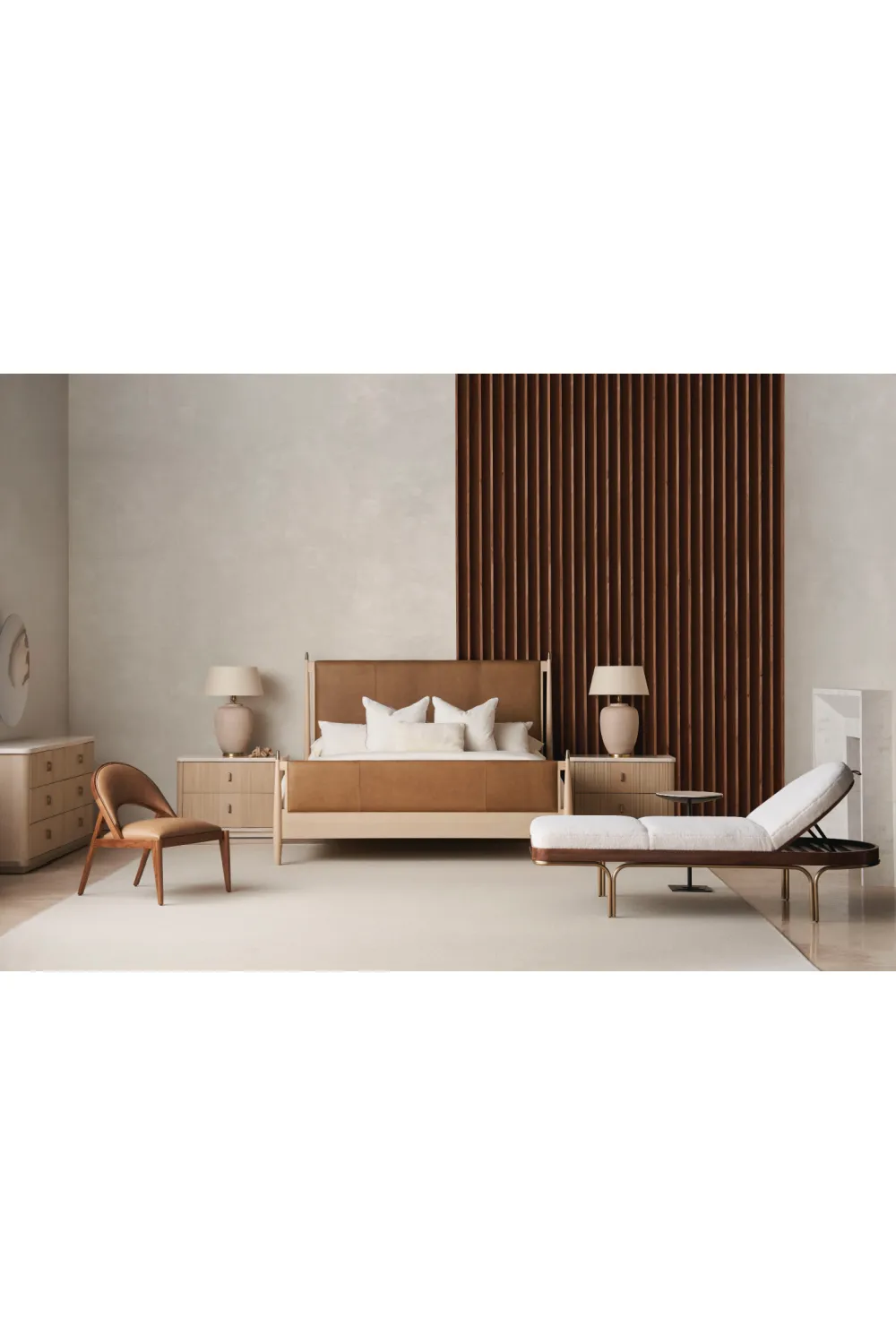 Brown Leather Bed | Caracole Rhythm