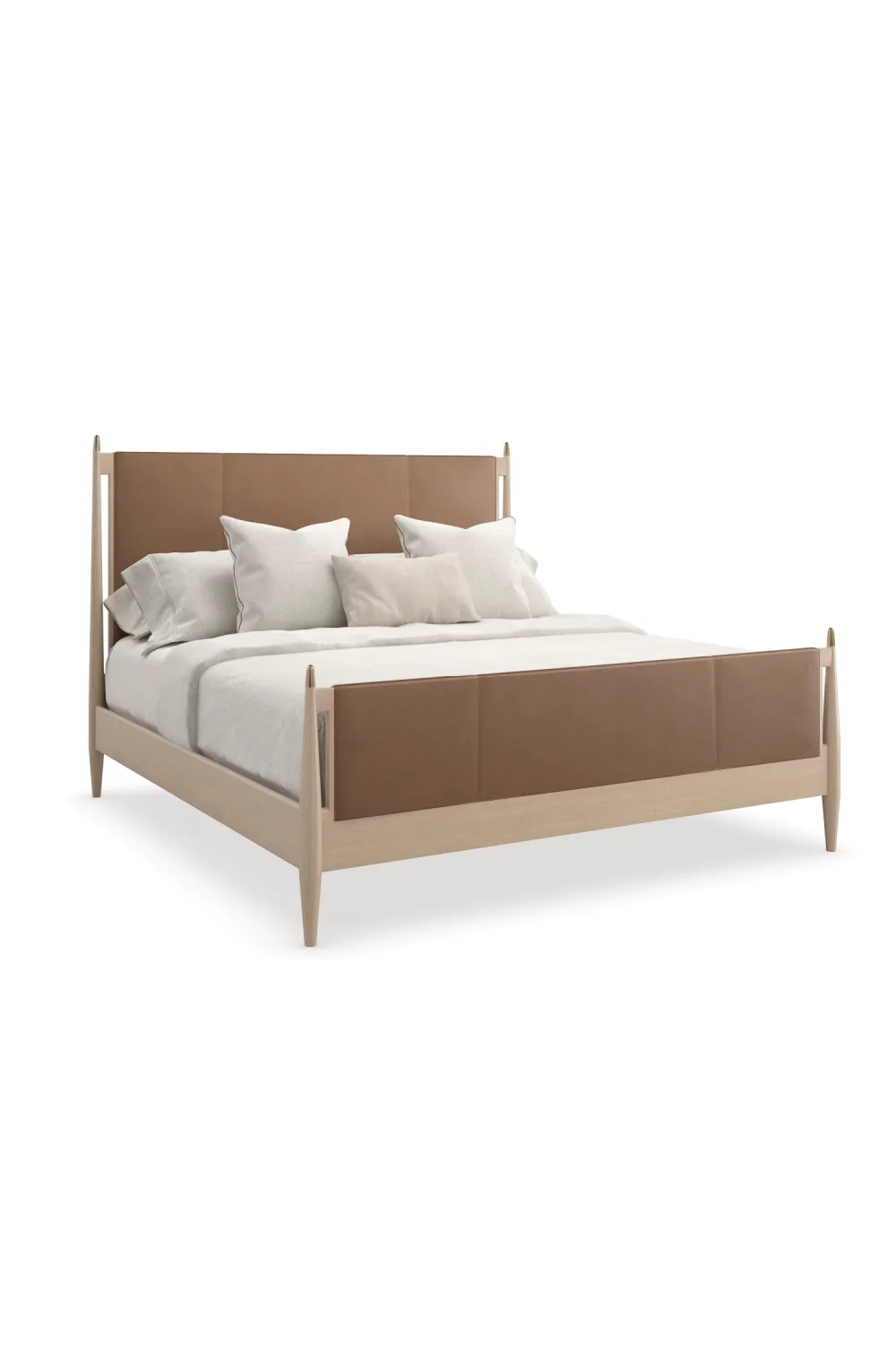 Brown Leather Bed | Caracole Rhythm