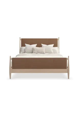 Brown Leather Bed | Caracole Rhythm