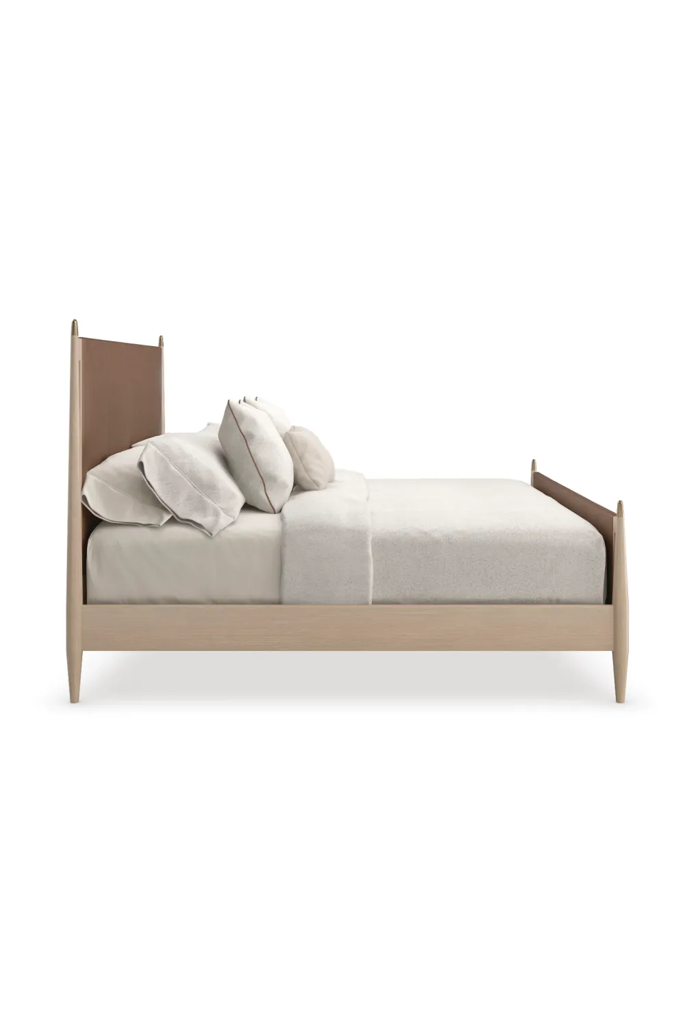 Brown Leather Bed | Caracole Rhythm