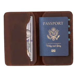 Brown Leather Passport Holder