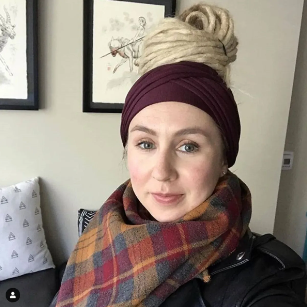 BURGUNDY Head Scarf