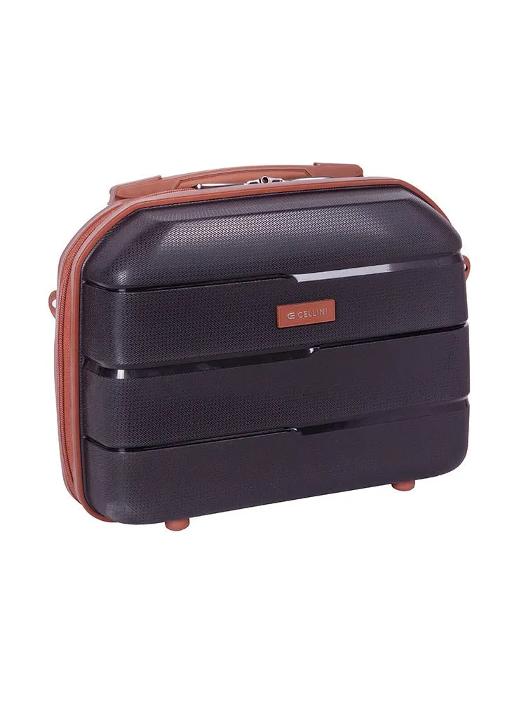 Cellini Spinn Beauty Case | Black/Tan