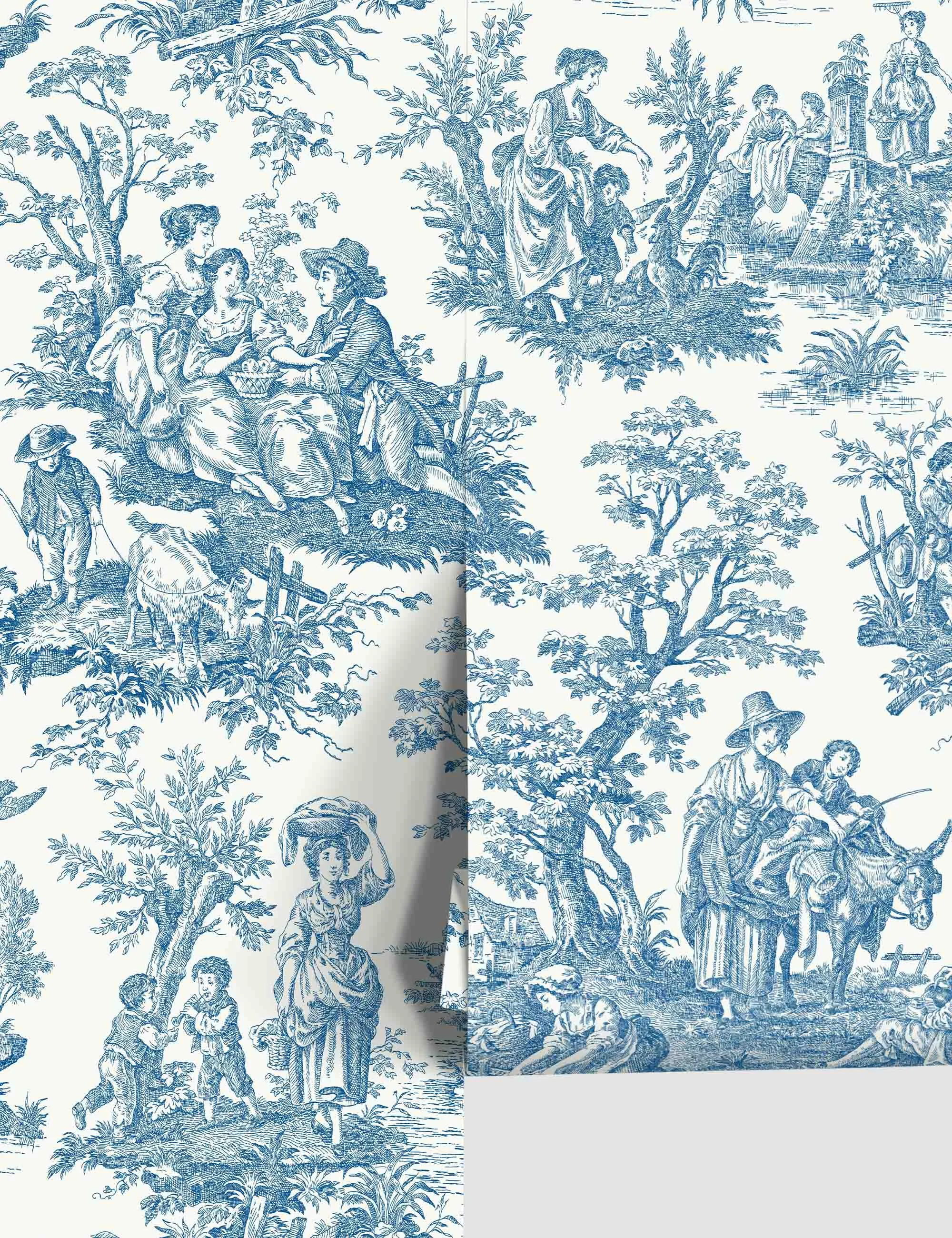 Country Life Toile Peel   Stick Wallpaper by Waverly