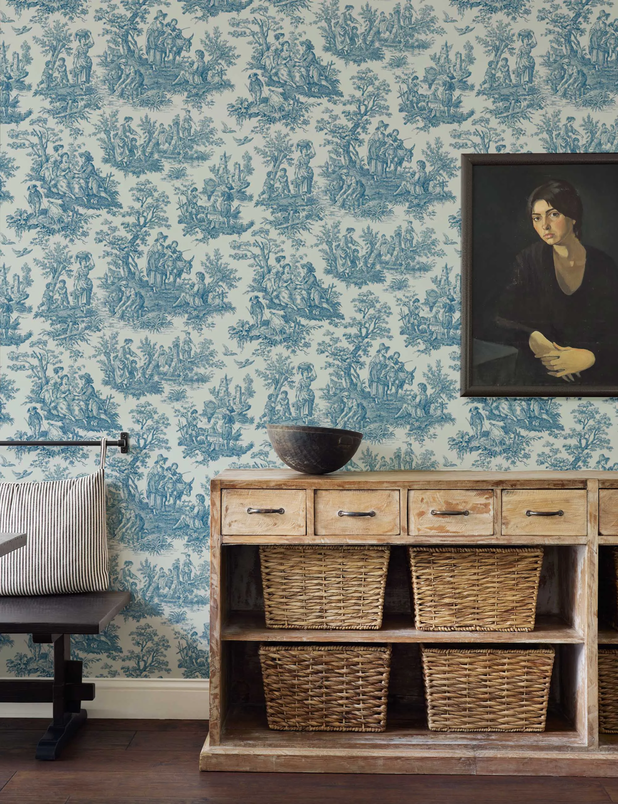 Country Life Toile Peel   Stick Wallpaper by Waverly