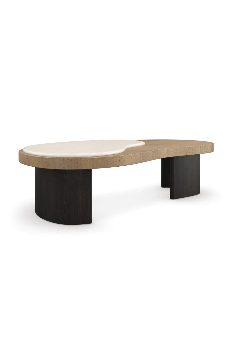 Cream Travertine Coffee Table | Caracole Contrast