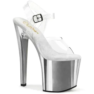 ENCHANT-708 Metallic Silver Platform Exotic Dancer Shoe