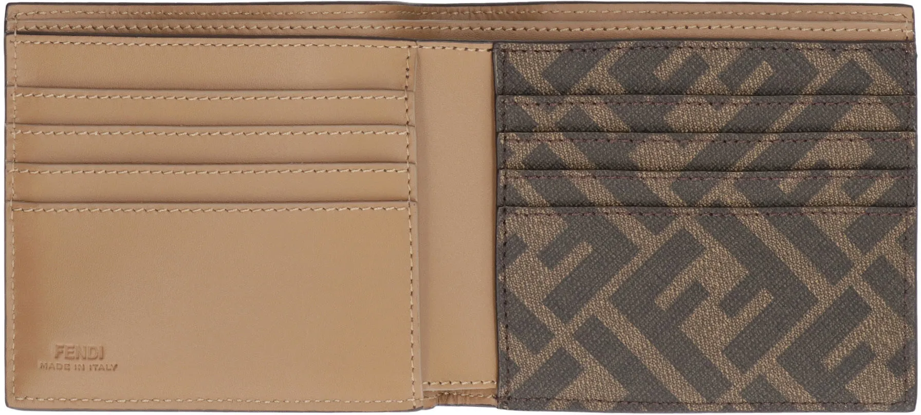 FENDI FF Pattern Mini Leather Wallet