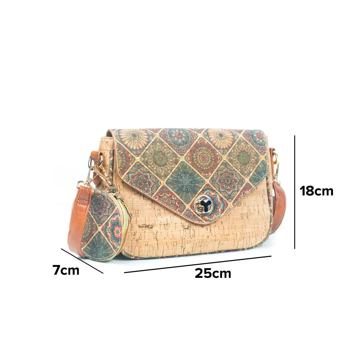 Flash Sale Natural Cork Ladies' Crossbody Bag with Coin Pouch BAGF-079