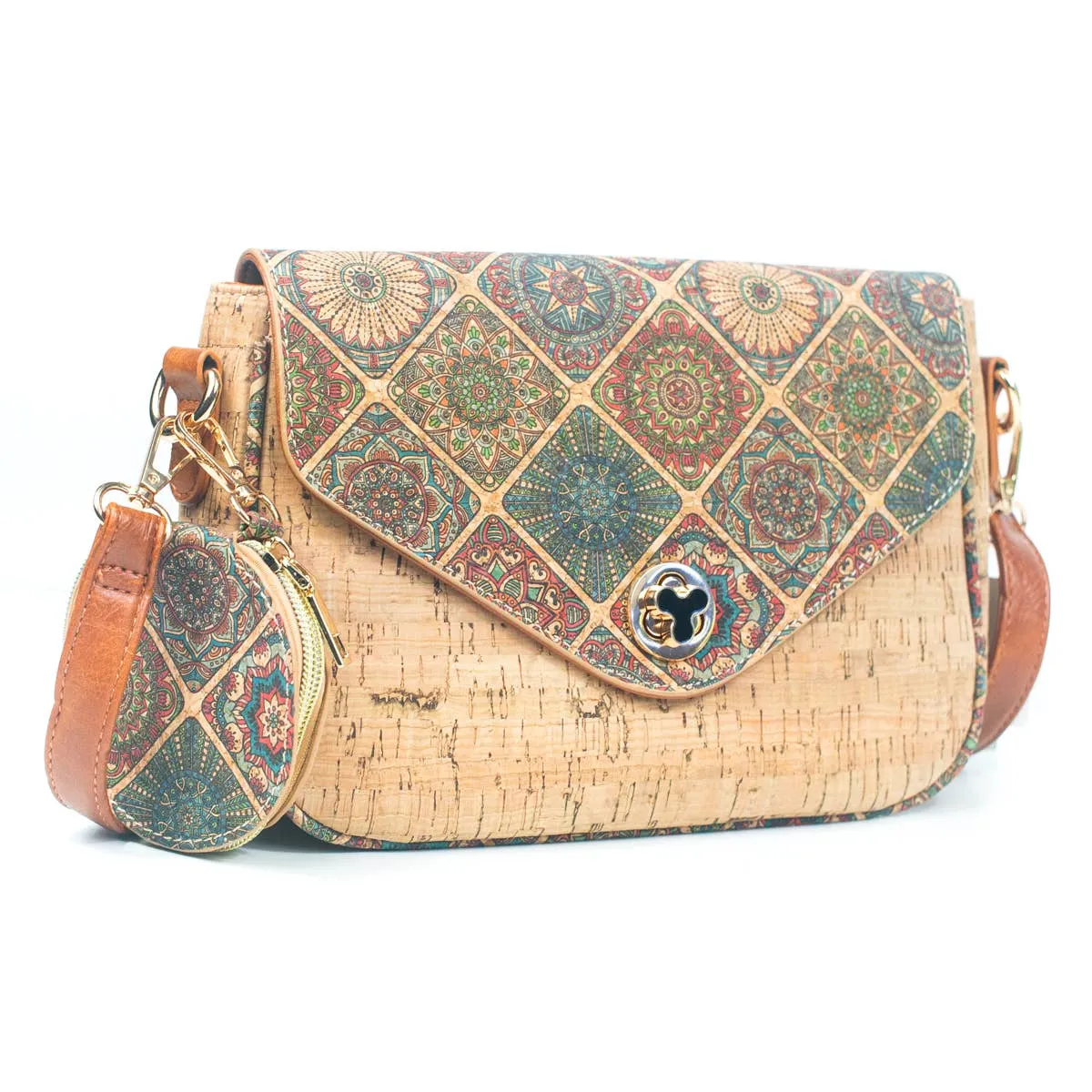 Flash Sale Natural Cork Ladies' Crossbody Bag with Coin Pouch BAGF-079