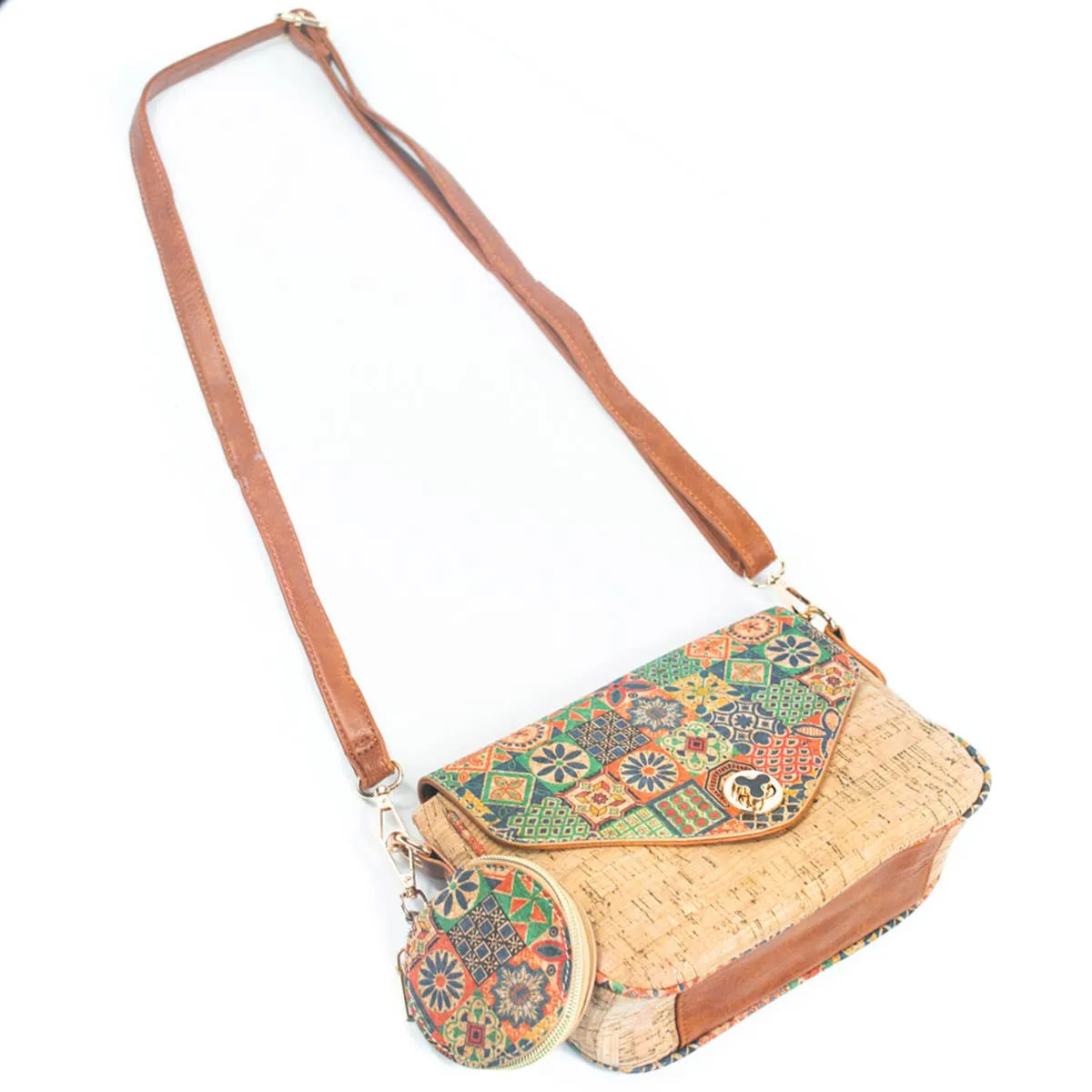 Flash Sale Natural Cork Ladies' Crossbody Bag with Coin Pouch BAGF-079