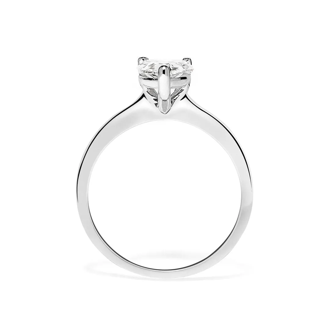 Florence Ring 0.85ct 18K White Gold