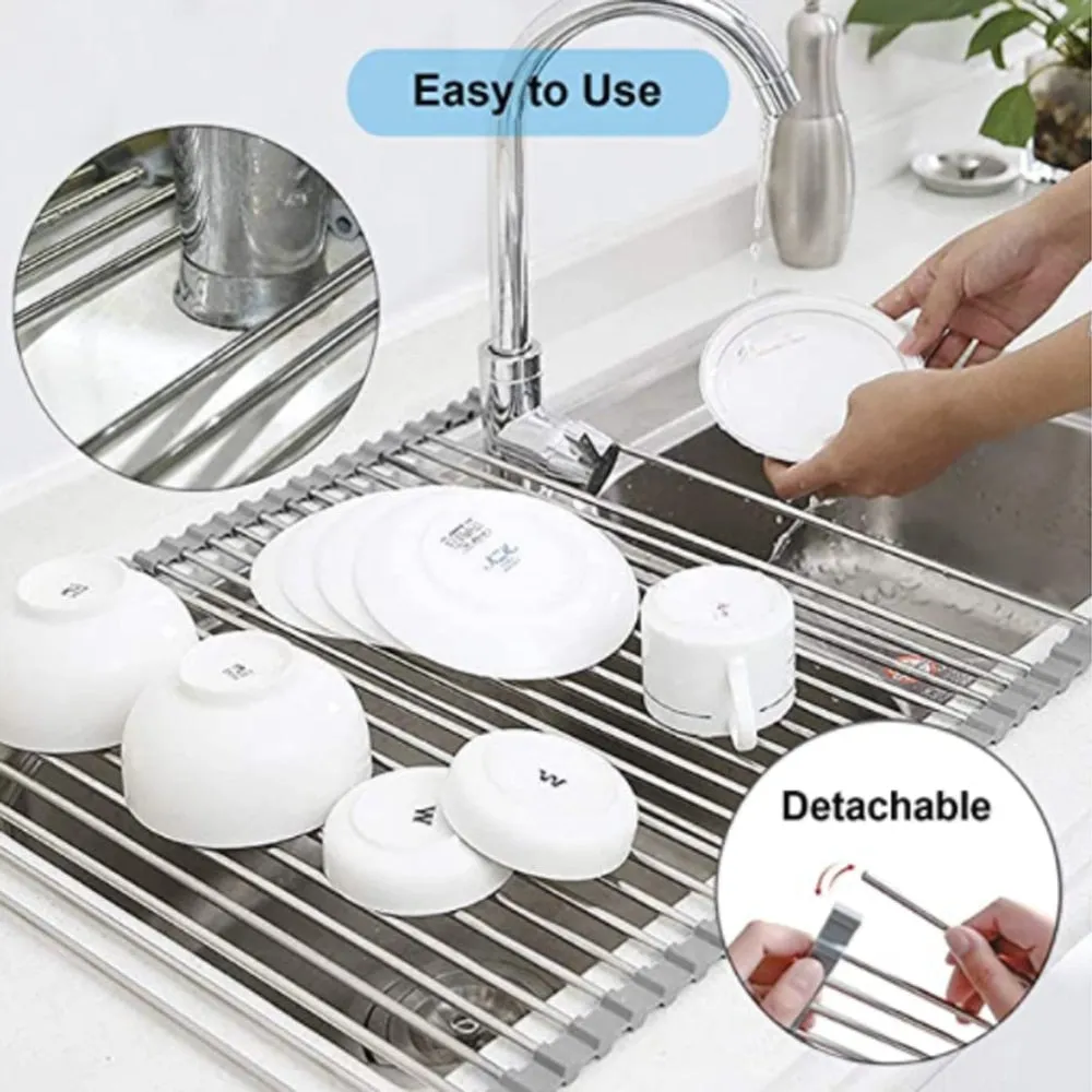 Foldable Over Sink  Dish Drying Rack