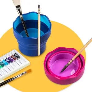 Foldable Paintbrush Jar