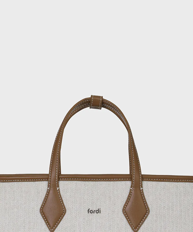 FORDI Herringbone Cart Bag - Camel