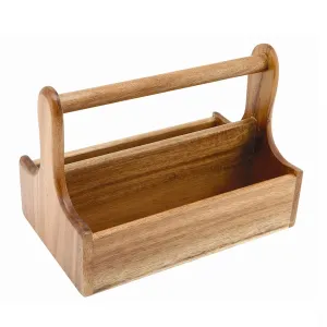 Genware Dark Wood Table Caddy- Pack 1