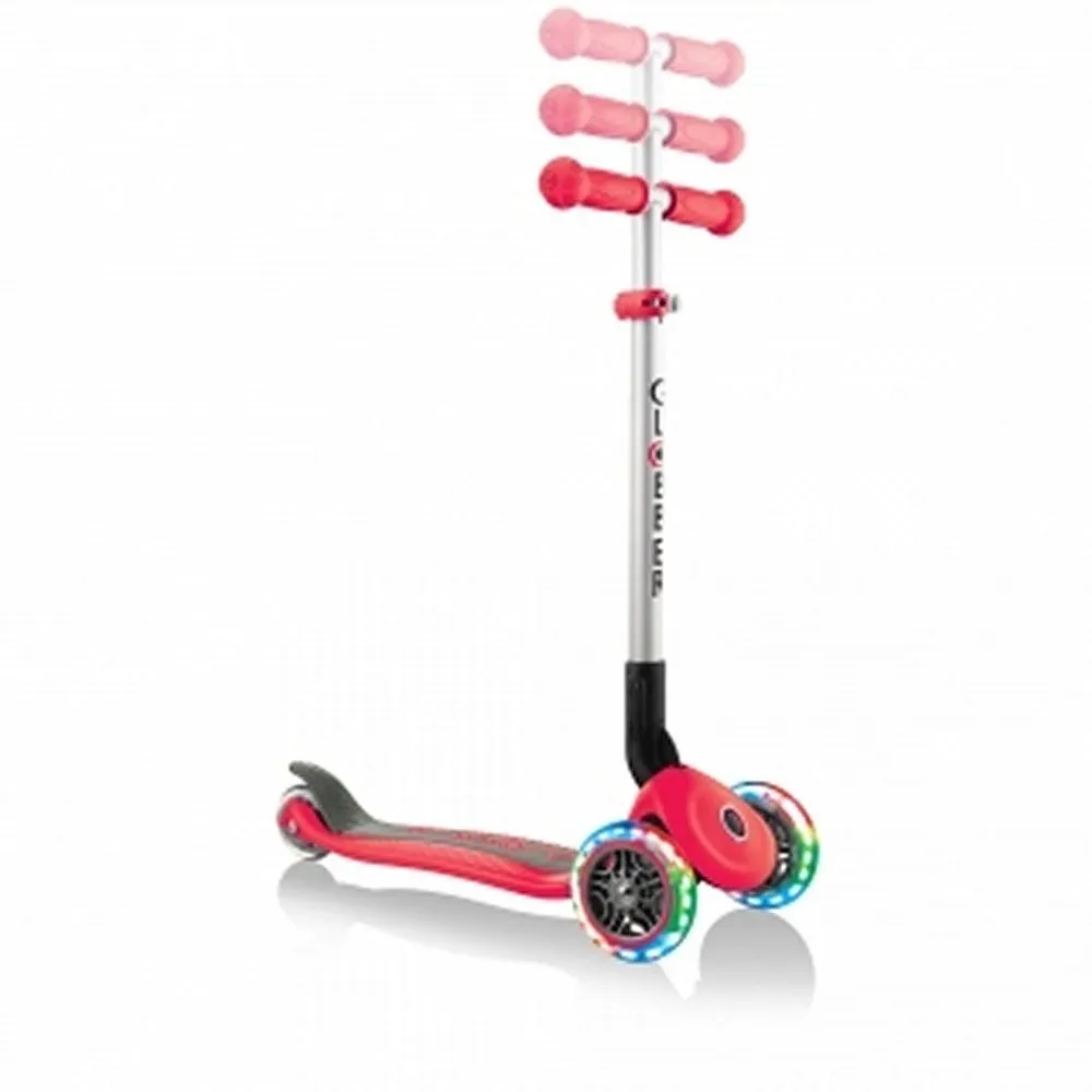 Globber Primo Foldable Lights Scooter Red