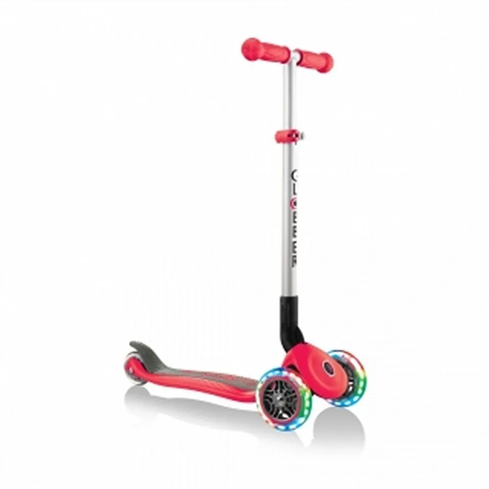 Globber Primo Foldable Lights Scooter Red