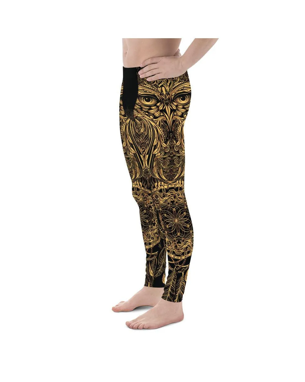 Golden Ornamental Owl Meggings